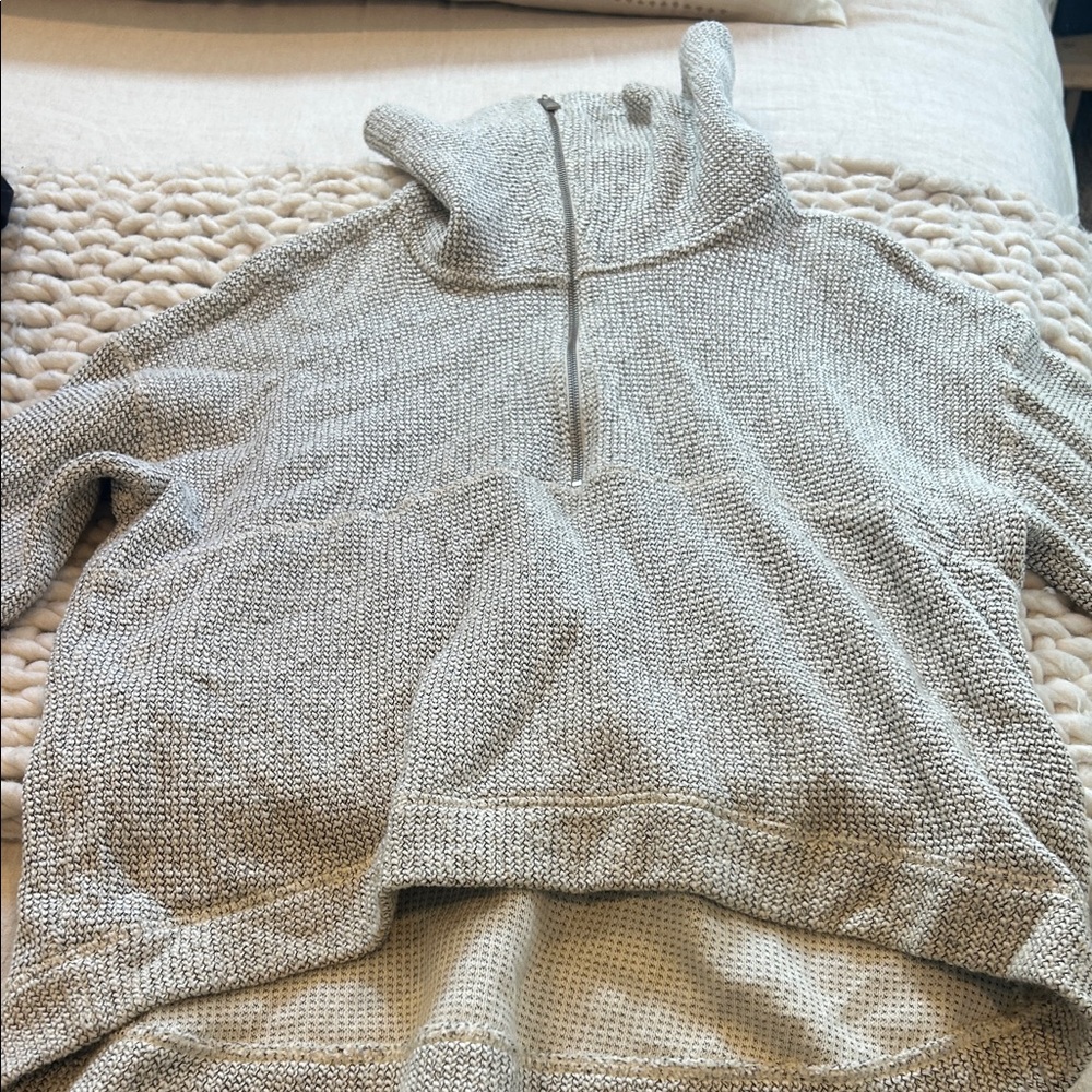Sweaty Betty Gray Cowl Neck Sweater